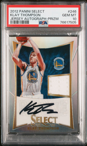 Klay Thompson - 2012 Panini Select Jersey Autograph Prizm PSA 10