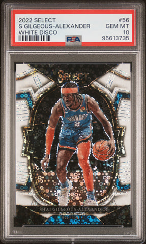 S Gilgeous-Alexander - 2022 Panini Select White Disco PSA 10