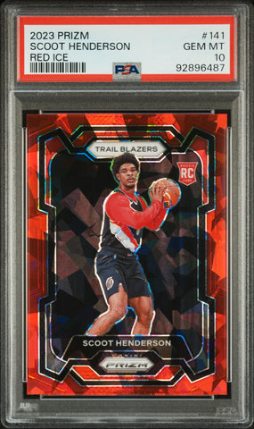 Scoot Henderson - 2023 Panini Prizm Red Ice PSA 10