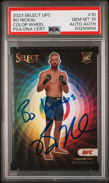 Bo Nickal - 2023 Panini Select UFC Color Wheel PSA 10