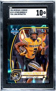 Luther Burden III - 2024 Bowman U Chrome Teal Lava Refractor SGC 10