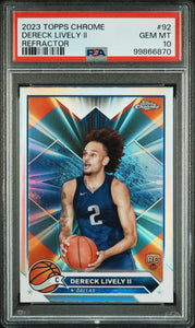 Dereck Lively II - 2023 Topps Chrome Refractor PSA 10