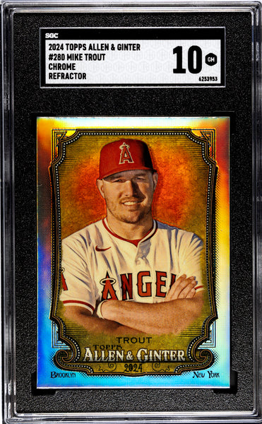 Mike Trout - 2024 Topps Allen & Ginter Chrome Refractor SGC 10