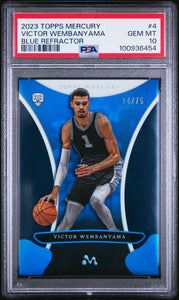 Victor Wembanyama - 2023 Topps Mercury: Victor Wembanyama Blue Refractor PSA 10