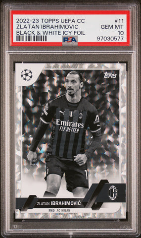 Zlatan Ibrahimovic - 2022 Topps UEFA Club Competitions Icy Foil 65/150 PSA 10