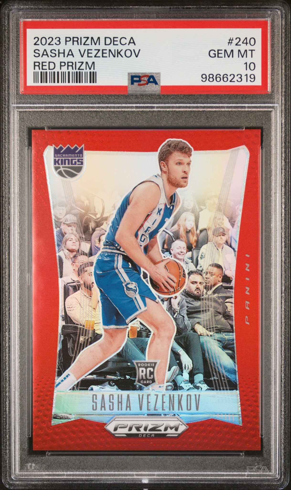 Sasha Vezenkov - 2023 Panini Prizm Deca Red PSA 10