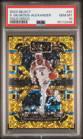 S. Gilgeous-Alexander - 2023 Panini Select Gold Disco PSA 10