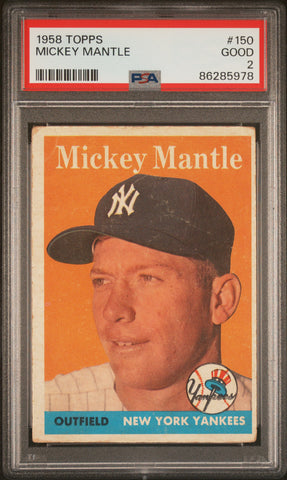 Mickey Mantle - 1958 Topps PSA 2