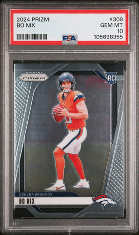 Bo Nix - 2024 Panini Prizm PSA 10