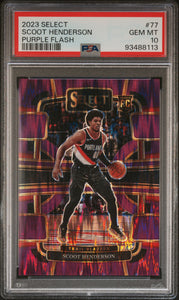 Scoot Henderson - 2023 Panini Select Purple Flash PSA 10