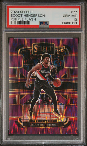 Scoot Henderson - 2023 Panini Select Purple Flash PSA 10