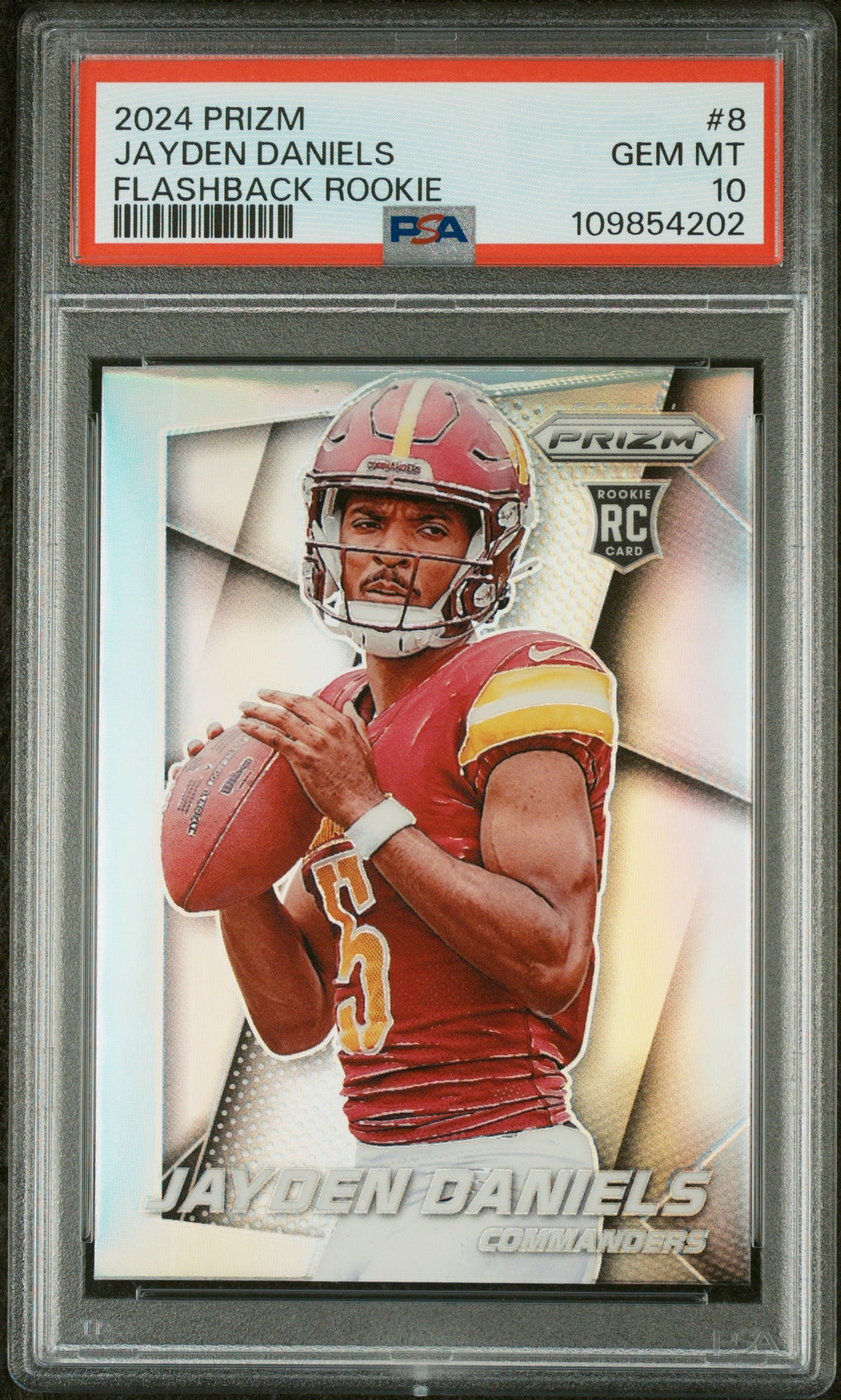Jayden Daniels - 2024 Panini Prizm Prizm Flashback Rookie PSA 10