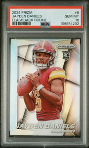 Jayden Daniels - 2024 Panini Prizm Prizm Flashback Rookie PSA 10