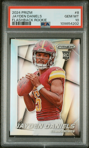 Jayden Daniels - 2024 Panini Prizm Prizm Flashback Rookie PSA 10