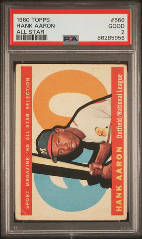 Hank Aaron - 1960 Topps All Star PSA 2