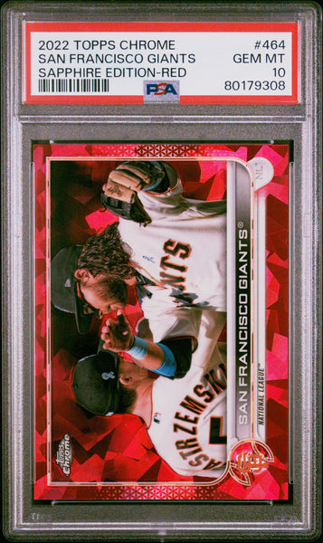 San Francisco Giants - 2022 Topps Chrome Sapphire Edition Red PSA 10