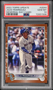 Julio Rodriguez - 2022 Topps Update Memorial Day Camo PSA 10