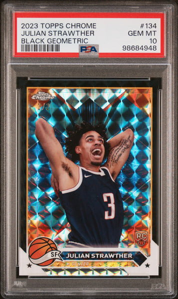 Julian Strawther - 2023 Topps Chrome Black Geometric PSA 10
