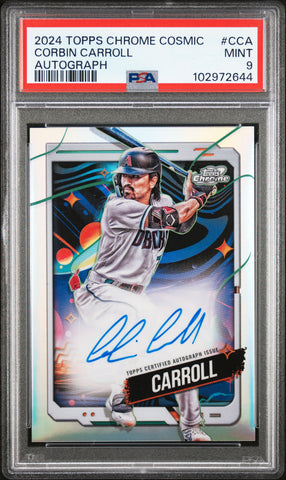 Corbin Carroll - 2024 Topps Chrome Cosmic Cosmic Chrome Autographs PSA 9