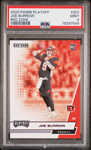 Joe Burrow - 2020 Panini Playoff Red Zone PSA 9