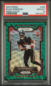 Bijan Robinson - 2023 Panini Prizm Green Wave PSA 10