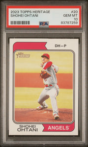 SHOHEI OHTANI - 2023 Topps Heritage Baseball PSA 10