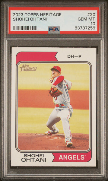 SHOHEI OHTANI - 2023 Topps Heritage Baseball PSA 10