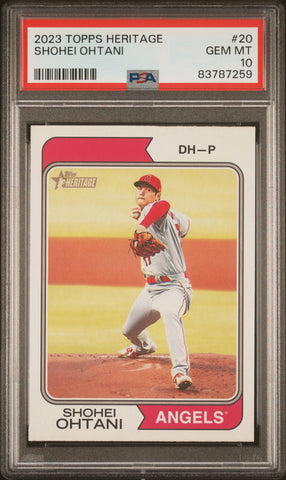 SHOHEI OHTANI - 2023 Topps Heritage Baseball PSA 10