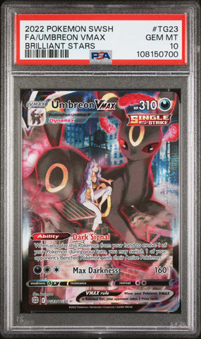 Pokemon TCG Umbreon Vmax Fa #TG23 Brilliant Stars PSA 10