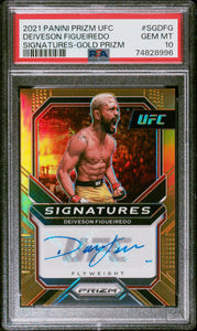 Deiveson Figueiredo - 2021 Panini Prizm UFC Signatures Gold PSA 10