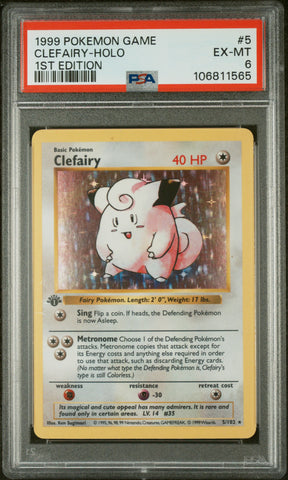 Pokemon TCG Clefairy #5 1ST Edition PSA 6