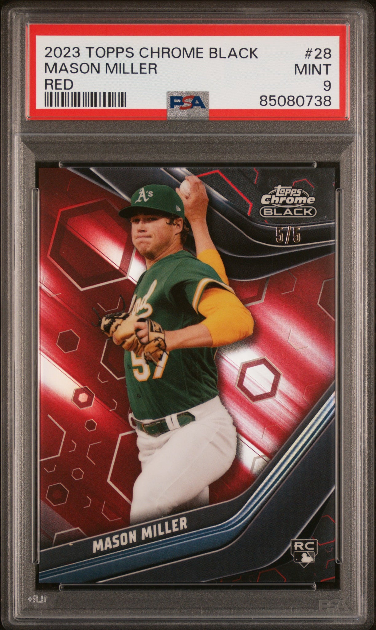 Mason Miller - 2023 Topps Chrome Black Red Refractor PSA 9