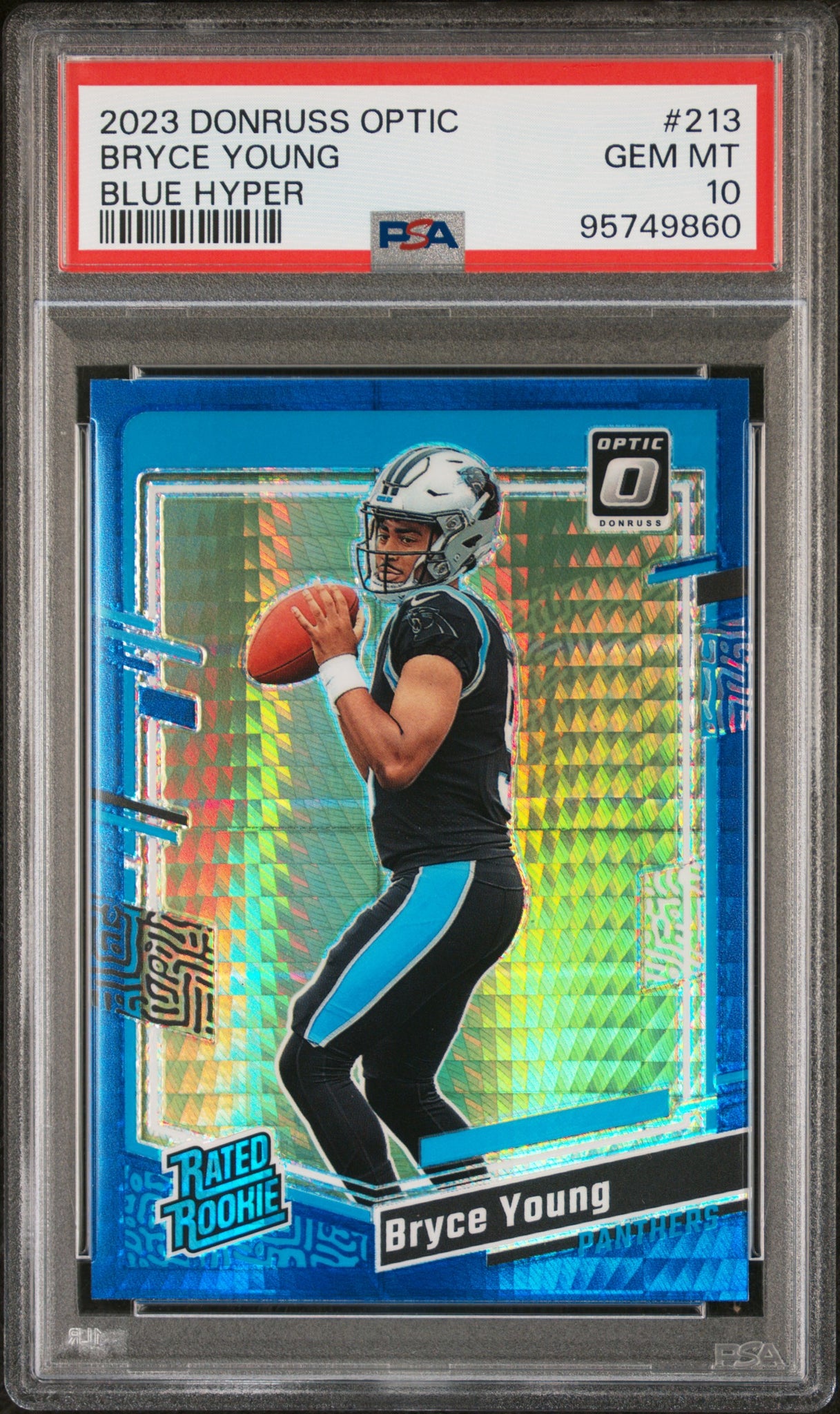 Bryce Young - 2023 Panini Donruss Optic Blue Hyper PSA 10