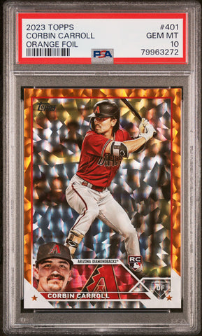 Corbin Carroll - 2023 Topps Orange Foil PSA 10