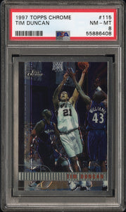 Tim Duncan - 1997 Topps Chrome PSA 8