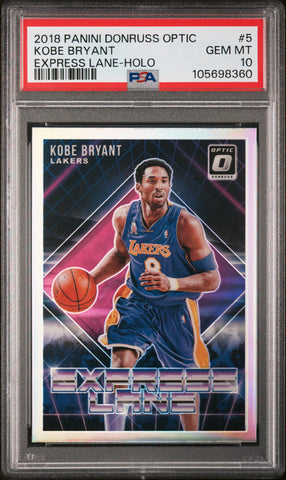 Kobe Bryant - 2018 Panini Donruss Optic Express Lane Holo PSA 10