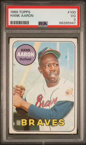 Hank Aaron - 1969 Topps PSA 3