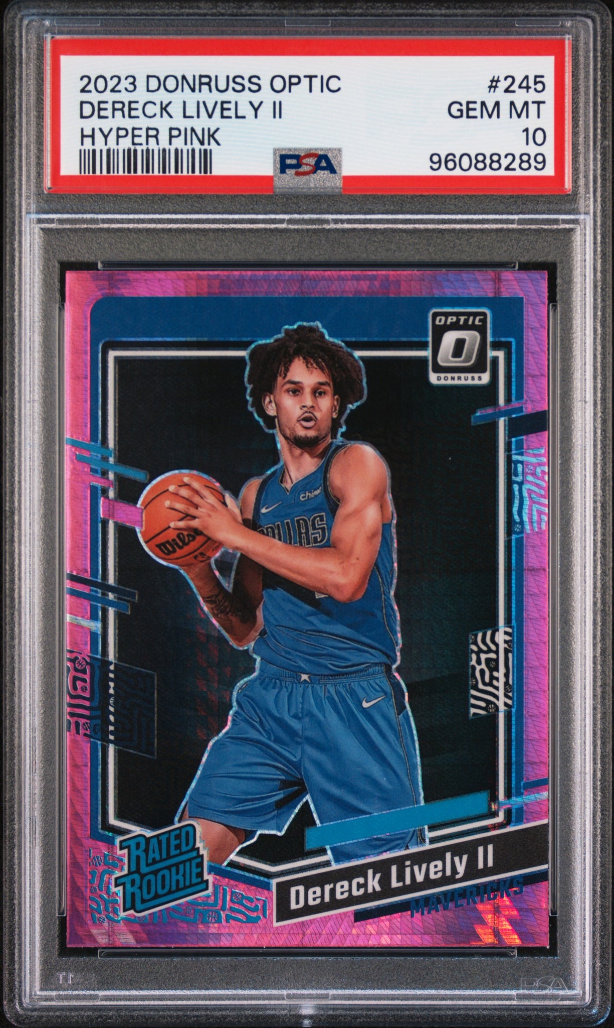 Dereck Lively II - 2023 Panini Donruss Optic Hyper Pink PSA 10