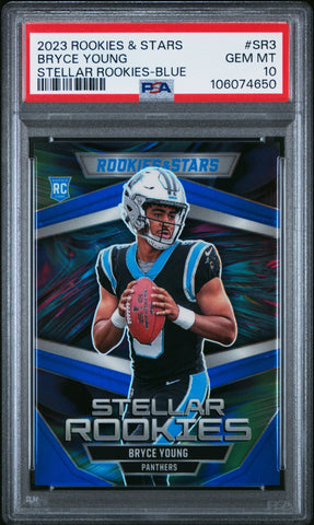 Bryce Young - 2023 Panini Rookies & Stars Stellar Rookies Blue PSA 10