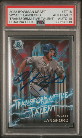 Wyatt Langford - 2023 Bowman Draft Transformative Talent PSA A