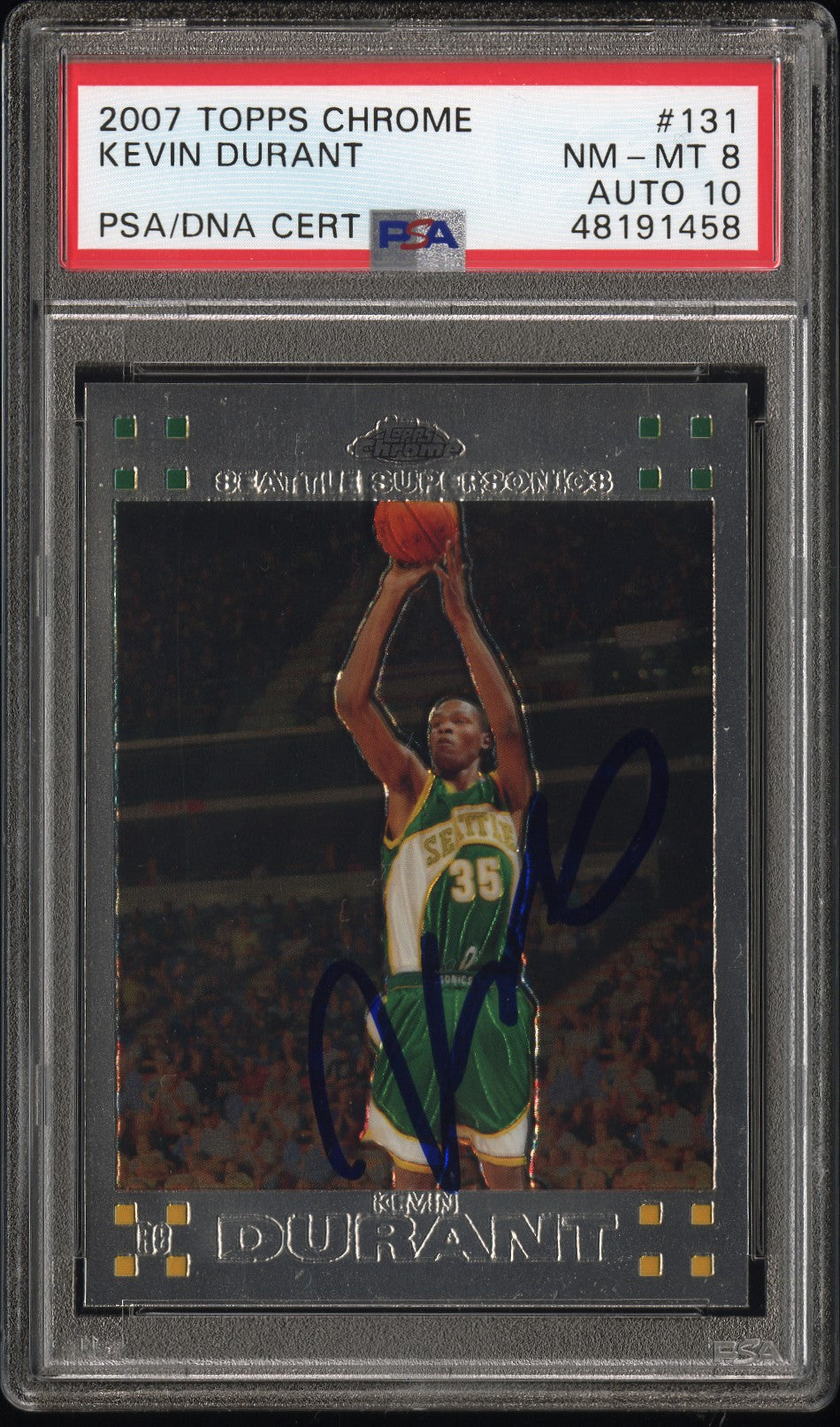 Kevin Durant - 2007 Topps Chrome PSA 8