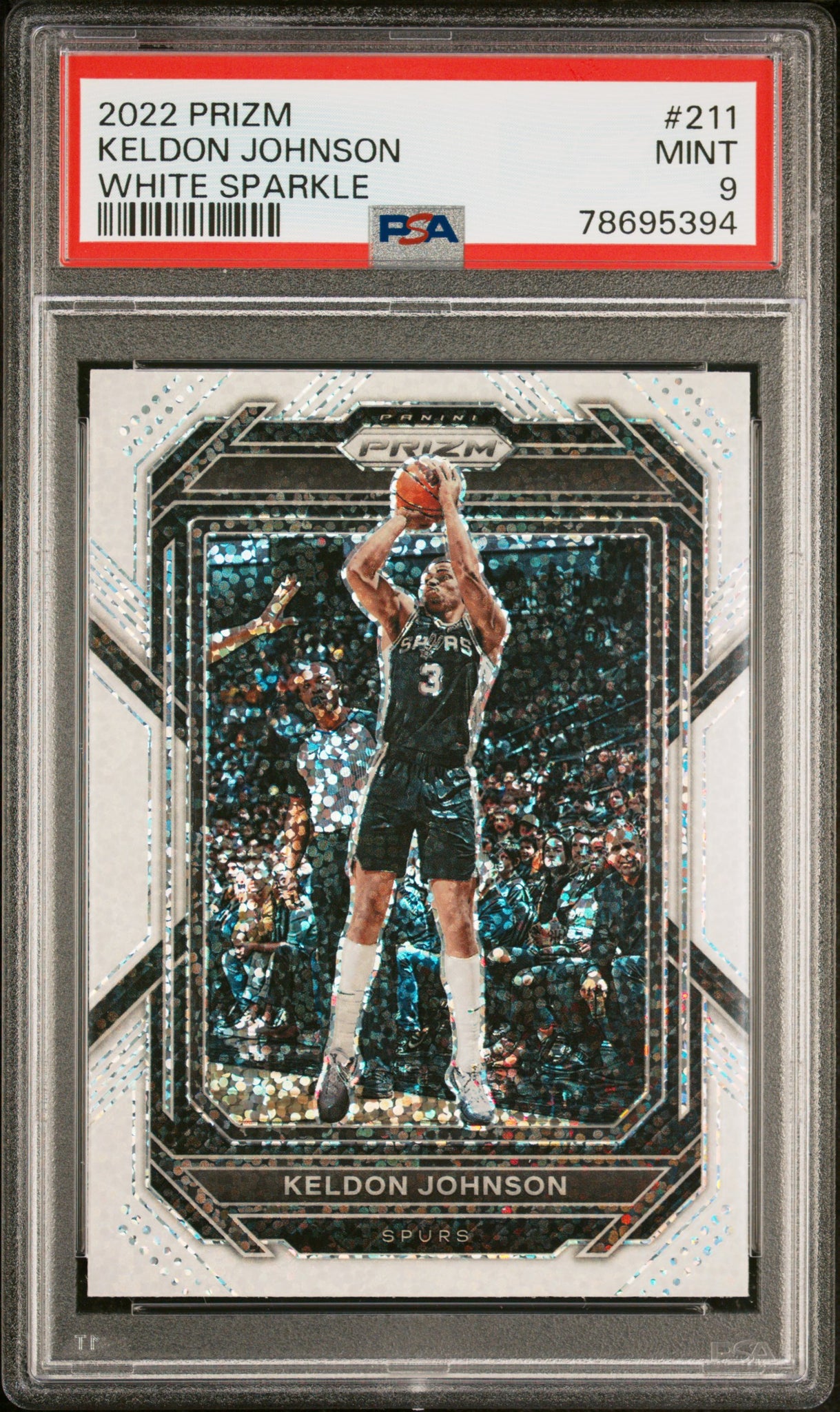 Keldon Johnson - 2022 Panini Prizm White Sparkle PSA 9