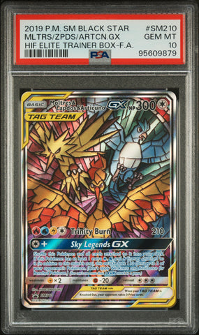 Pokemon TCG Artcn. GX Zpds Mltrs #SM210 Hif Elite Trainer Box-F.A. PSA 10