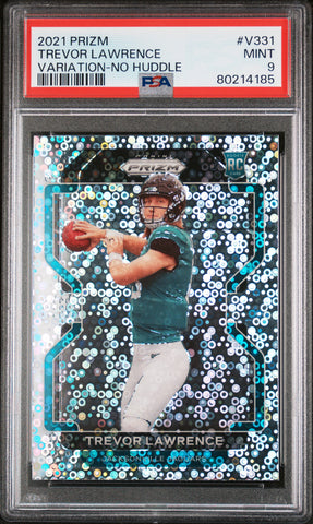 Trevor Lawrence - 2021 Panini Prizm Variation No Huddle PSA 9