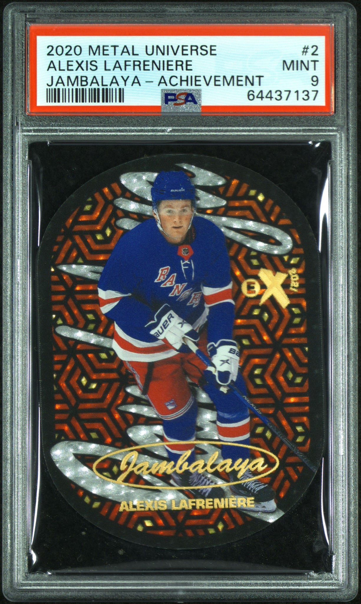 Alexis Lafreniere - 2020 Skybox Metal Universe Jambalaya Achievement PSA 9