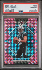 Bryce Young - 2023 Panini Mosaic Camo Pink PSA 10