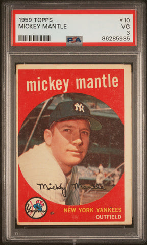 Mickey Mantle - 1959 Topps PSA 3