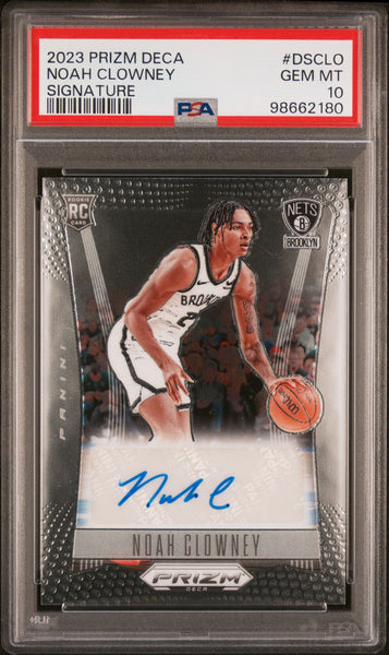 Noah Clowney - 2023 Panini Prizm Deca Signatures PSA 10