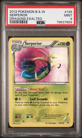 PokéMon TCG Serperior #125 Dragons Exalted PSA 9