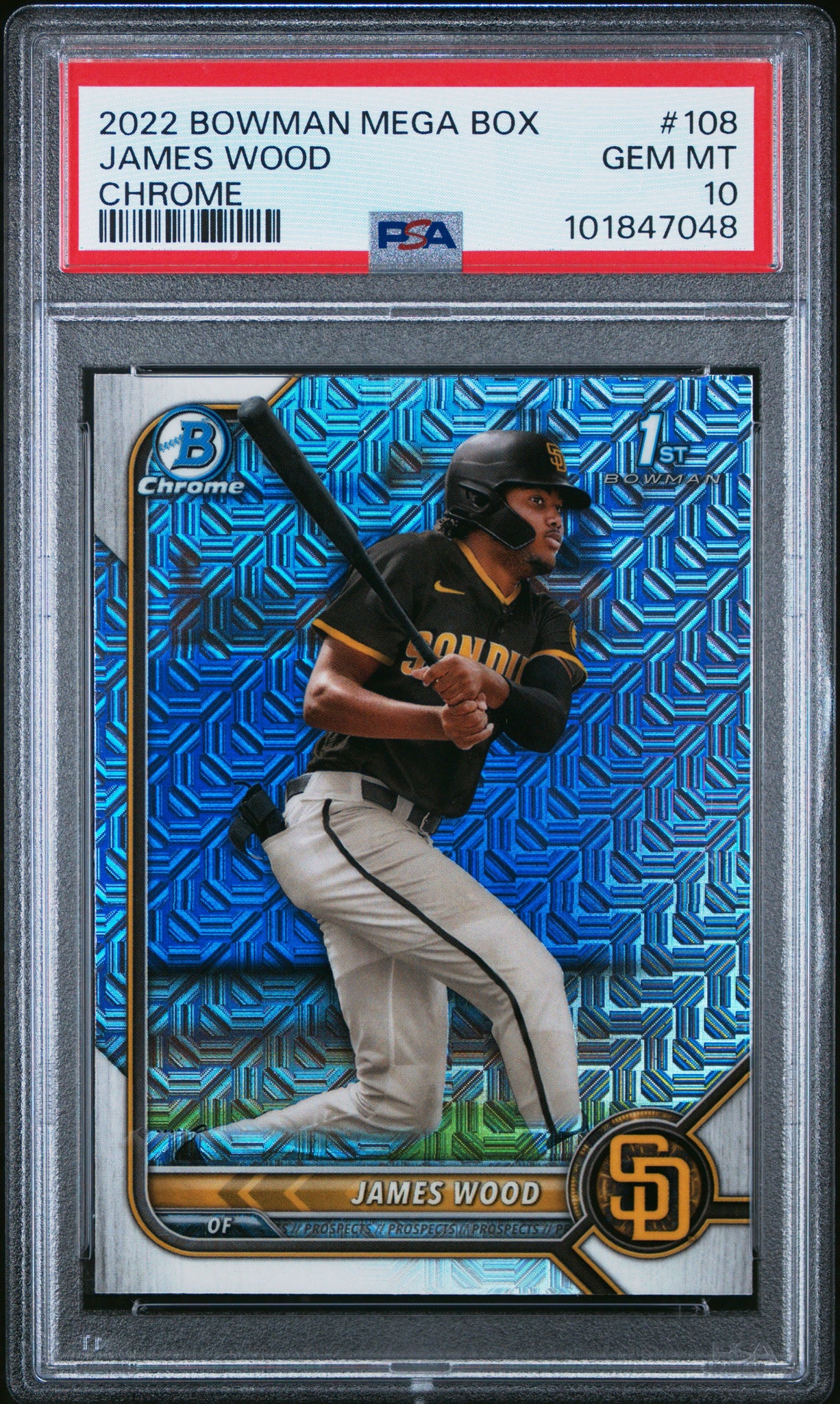 James Wood - 2022 Bowman Mega Box Chrome PSA 10